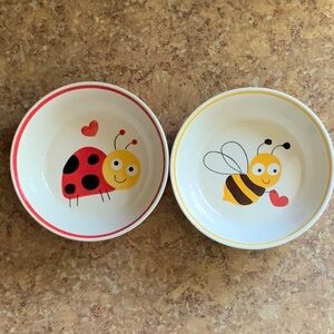 Indra Hand Painted Children's Insect-Themed Dinnerware Set